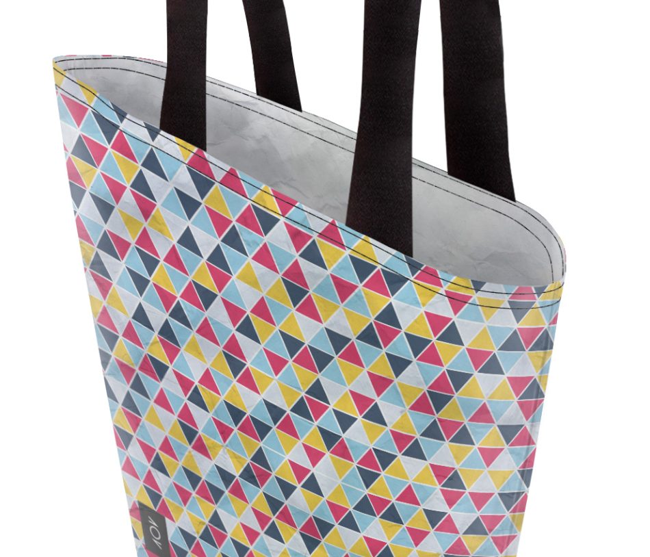 dobra bolsa azulejos triangulares coloridos 3