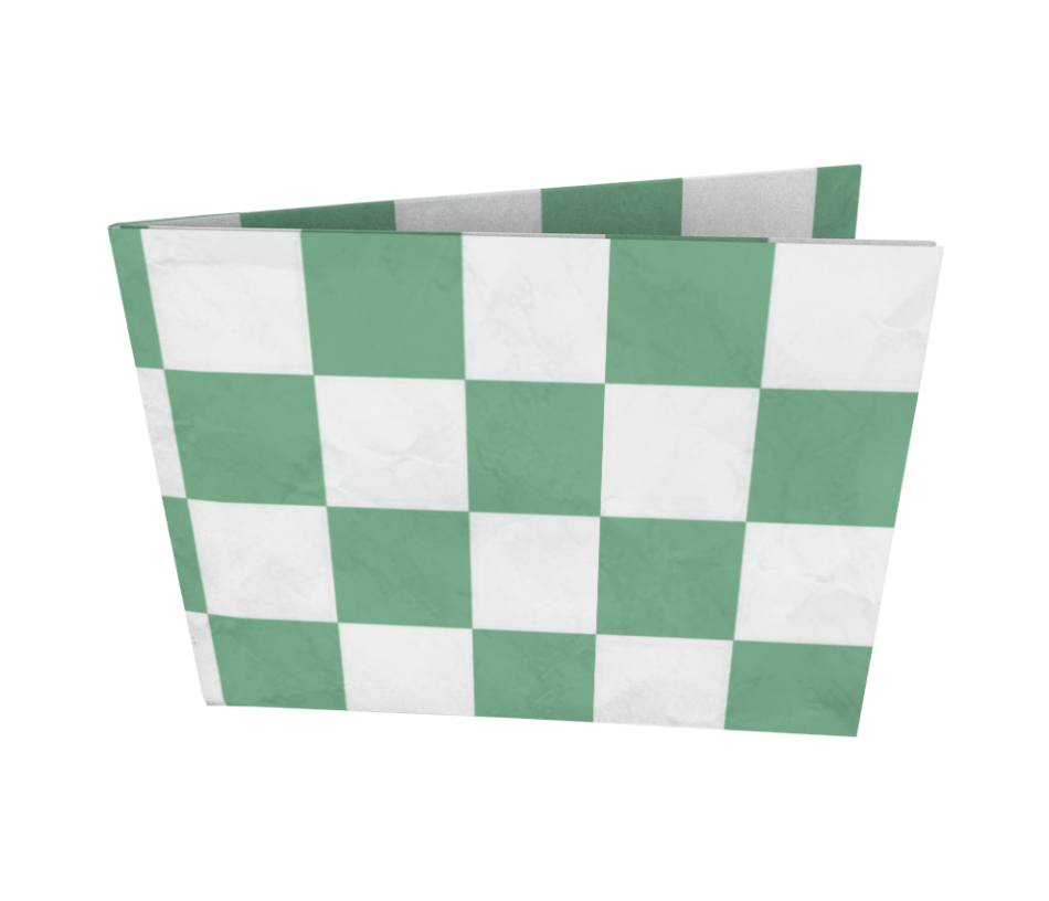 dobra nova bandeira quadriculada verde e branca 0