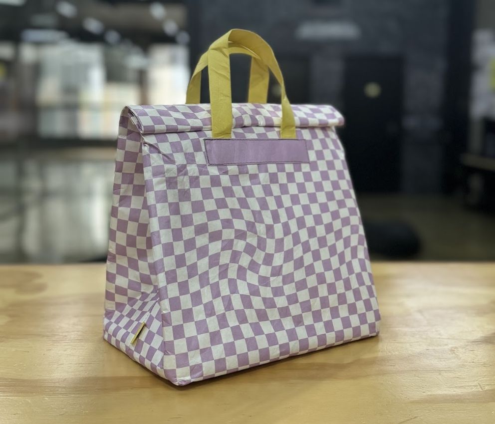 lancheira warped check lilas com alca