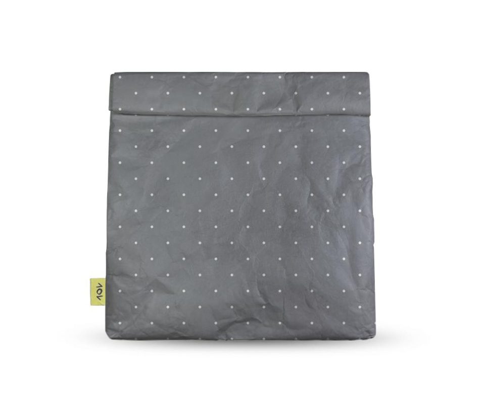 lancheira-preta-cinza-de-bolinhas-lancheira-frente lancheira-preta-cinza-de-bolinhas-lancheira-frente