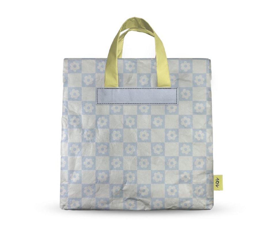 lancheira-xadrez-floral-azul-verso