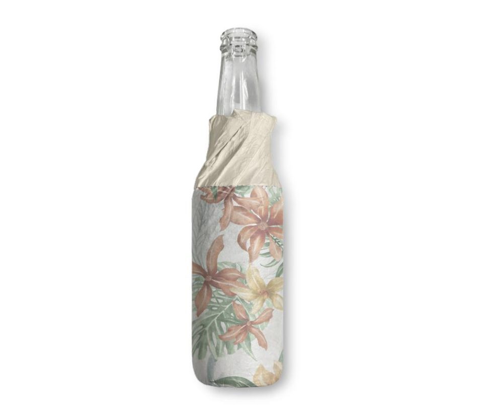 porta-garrafa-floral-tropical-porta-garrafa-meio porta-garrafa-floral-tropical-porta-garrafa-meio